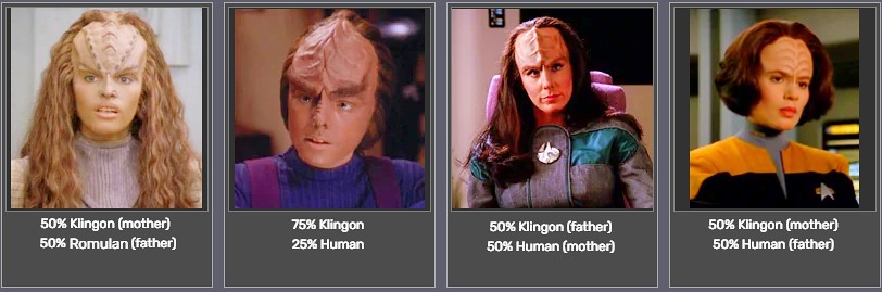 Various Klingon hybrids